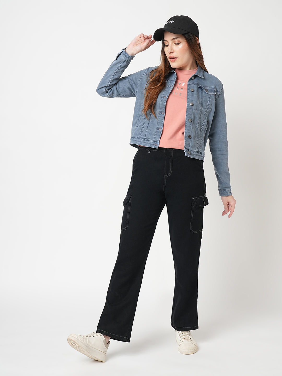 Women Grey Denim Jacket