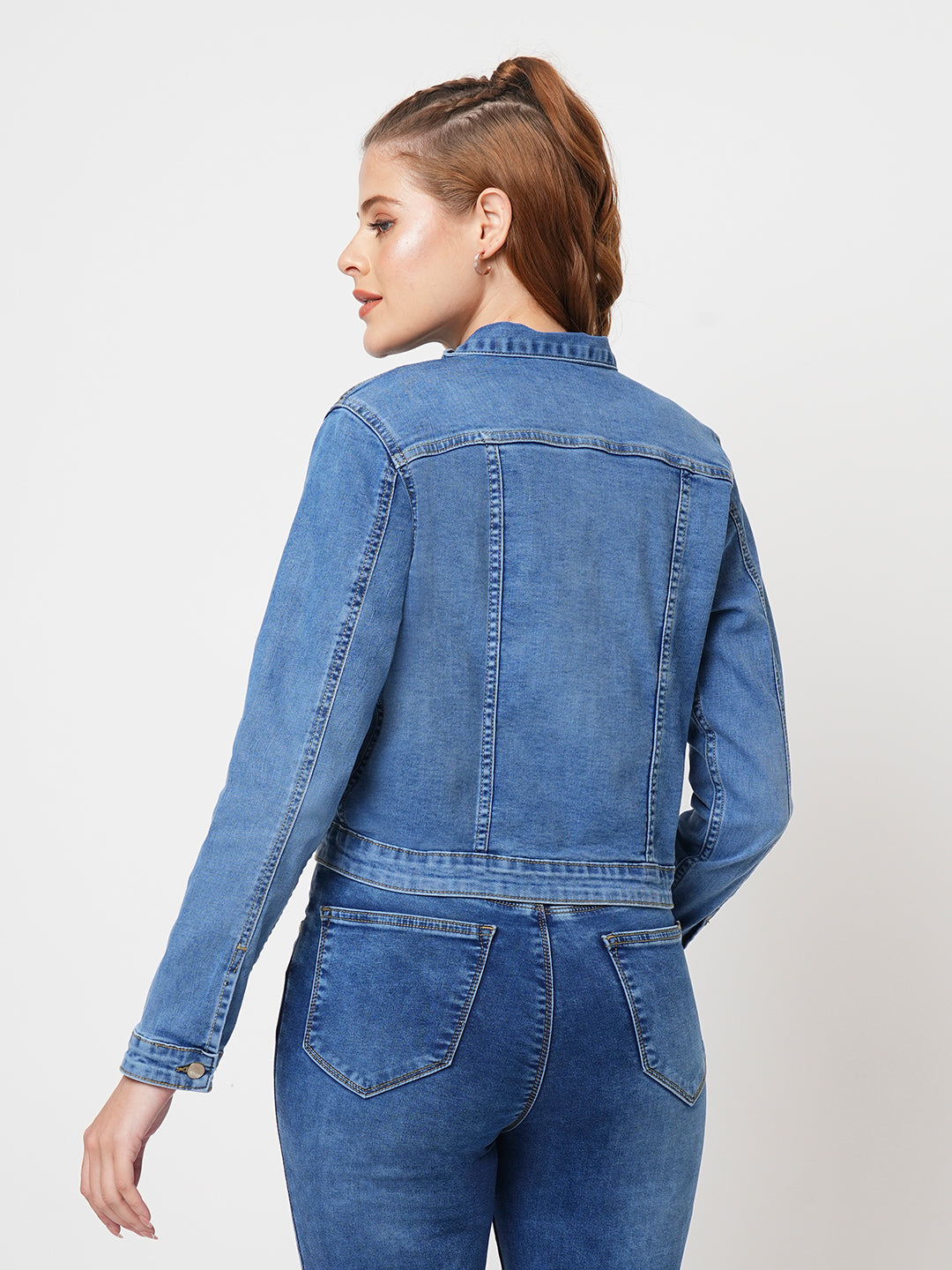 Women Blue Denim Jacket
