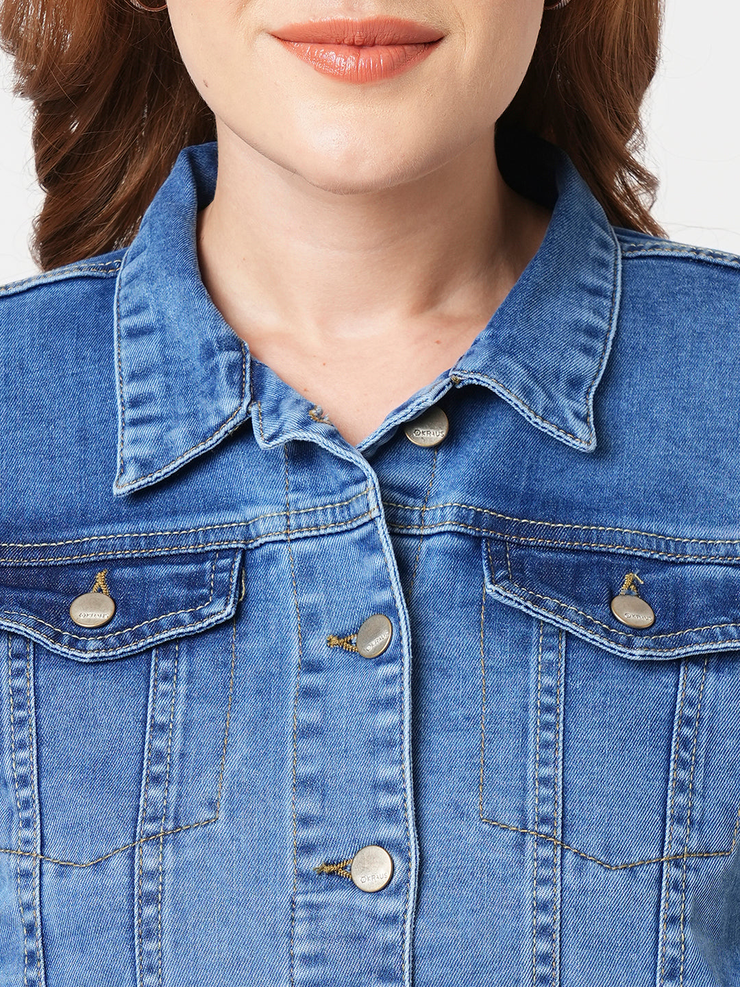 Women Blue Denim Jacket