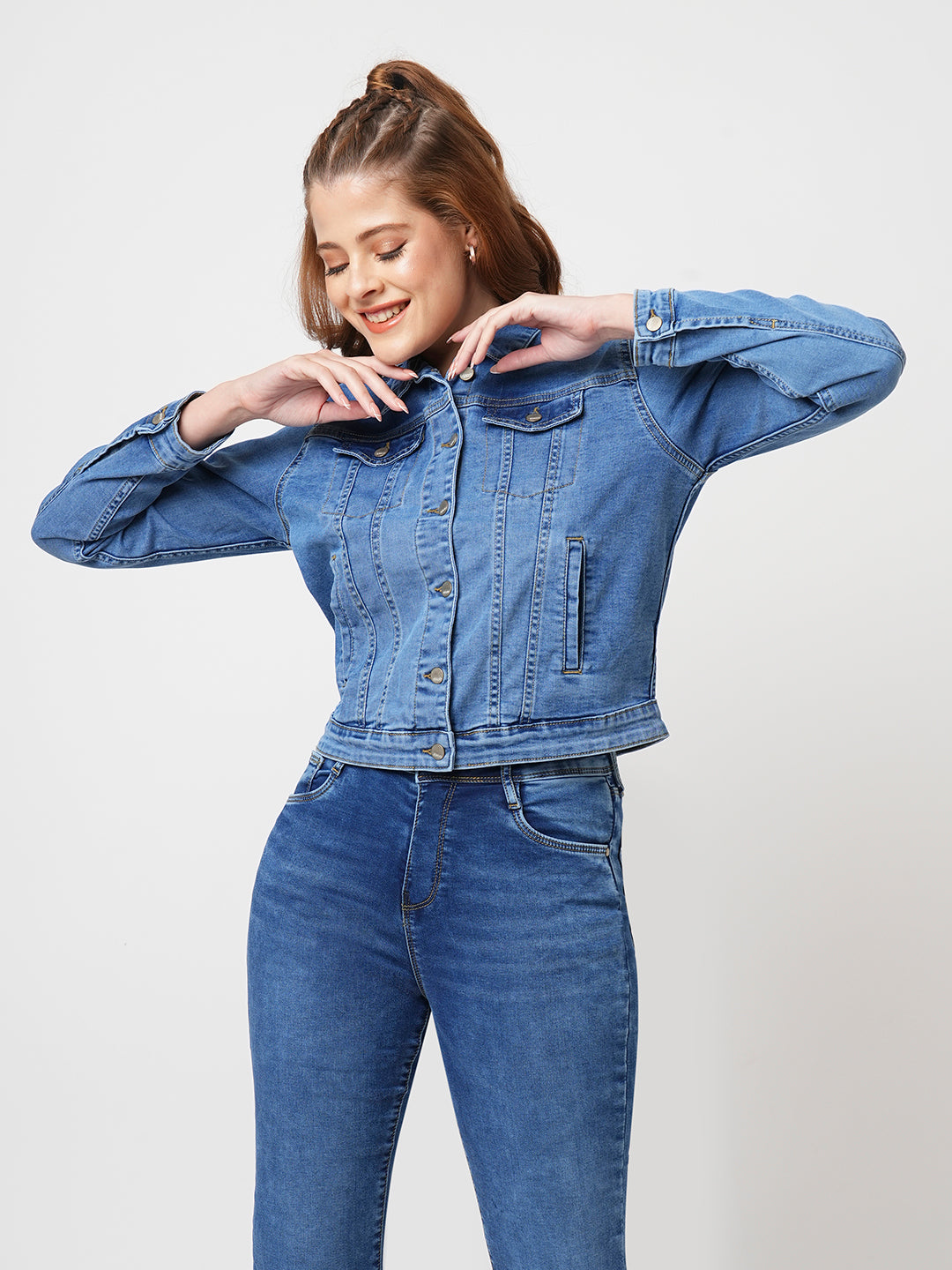 Women Blue Denim Jacket