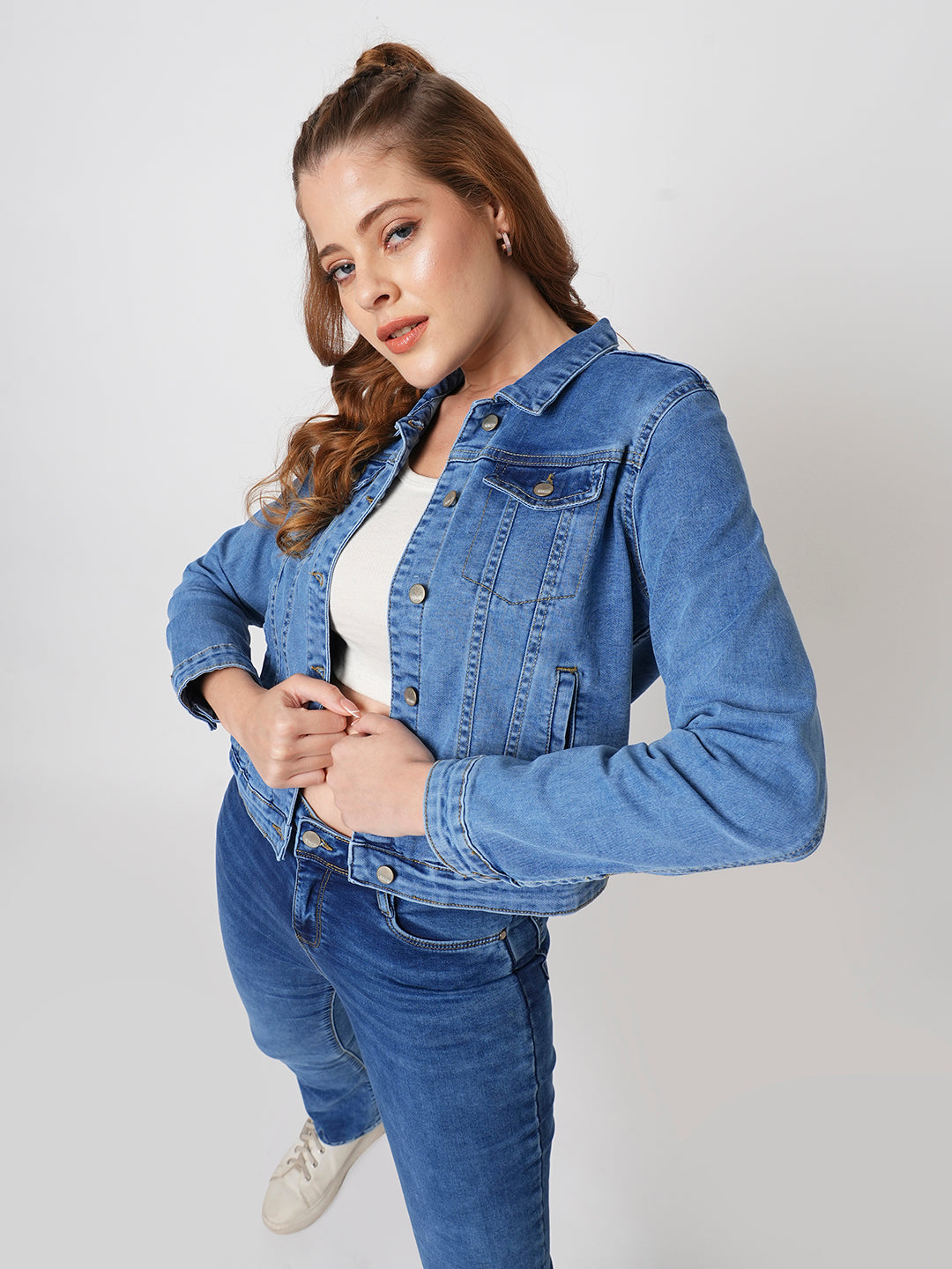 Women Blue Denim Jacket