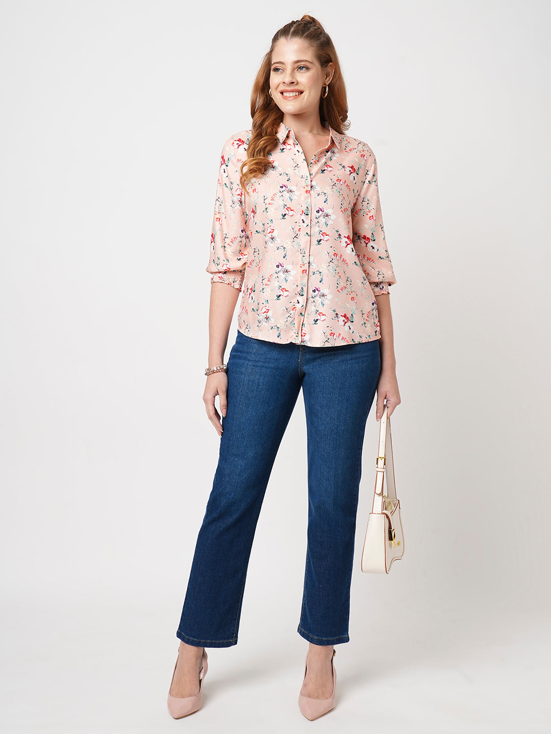 Women Blue High-Rise Loose Straight Fit Jeans