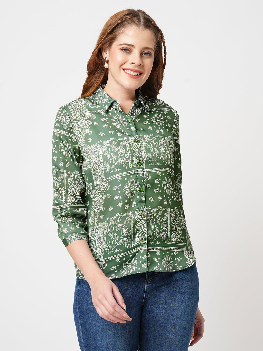 Women Bandana Printed Shirt