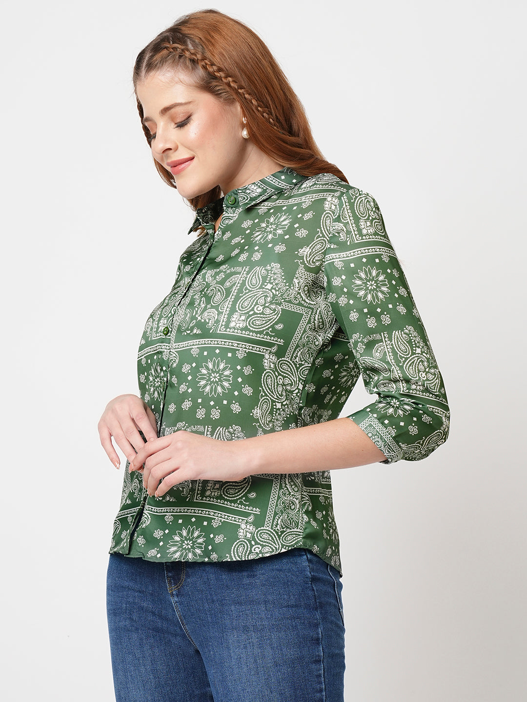 Women Bandana Printed Shirt