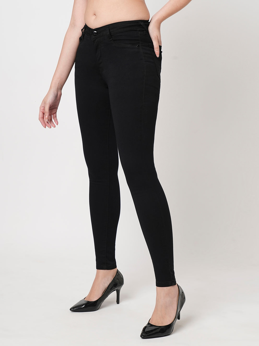 Women Black High-Rise Skinny Jeans
