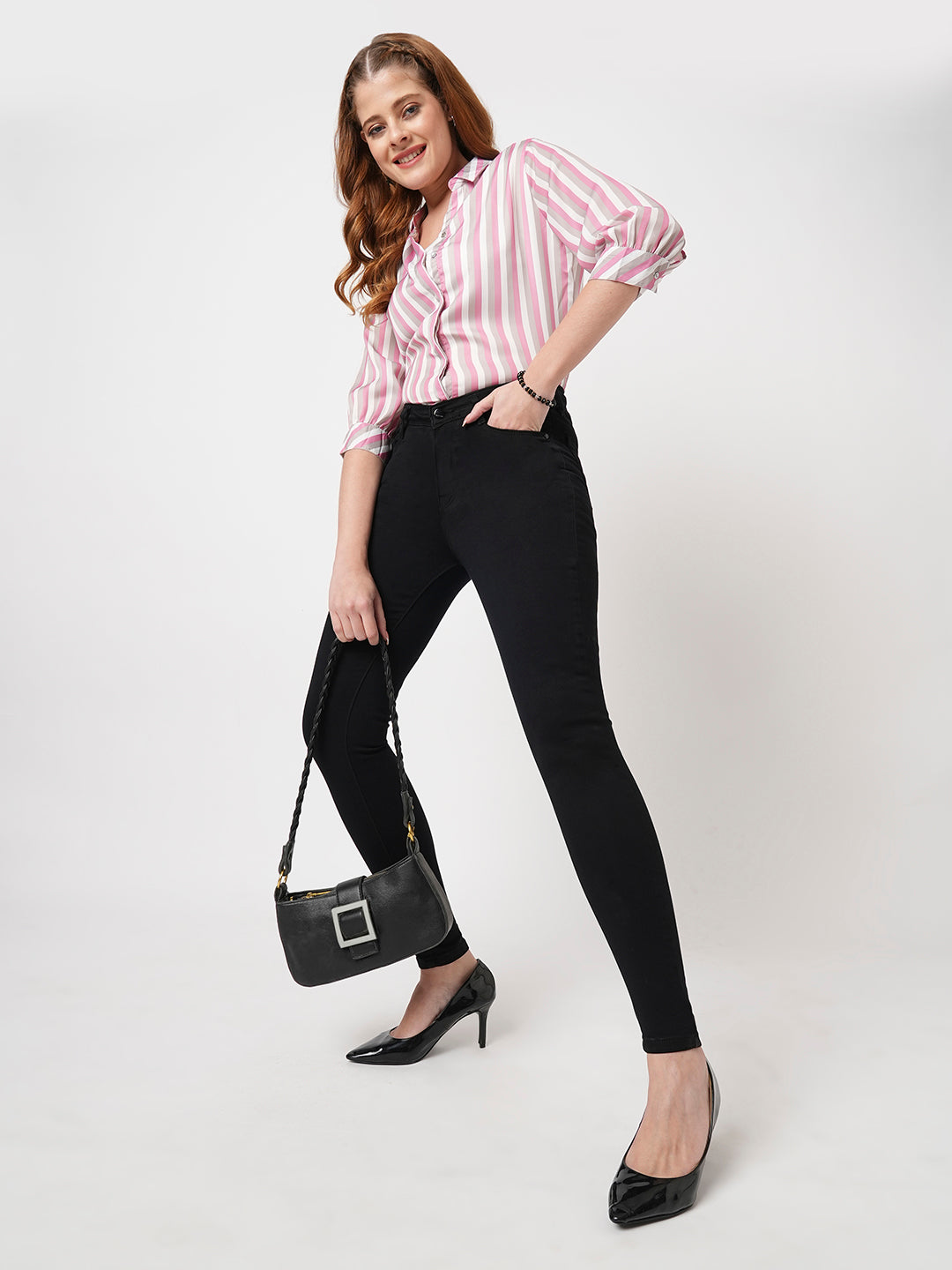 Women Black High-Rise Skinny Jeans