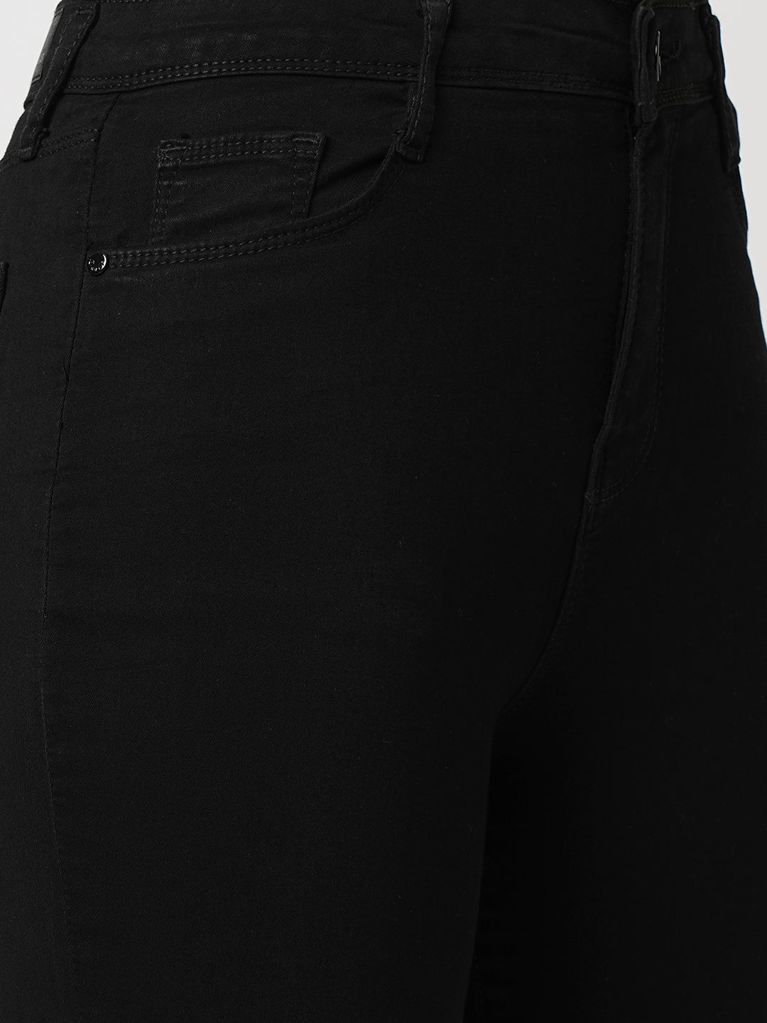 Women Black High-Rise Flare Jeans