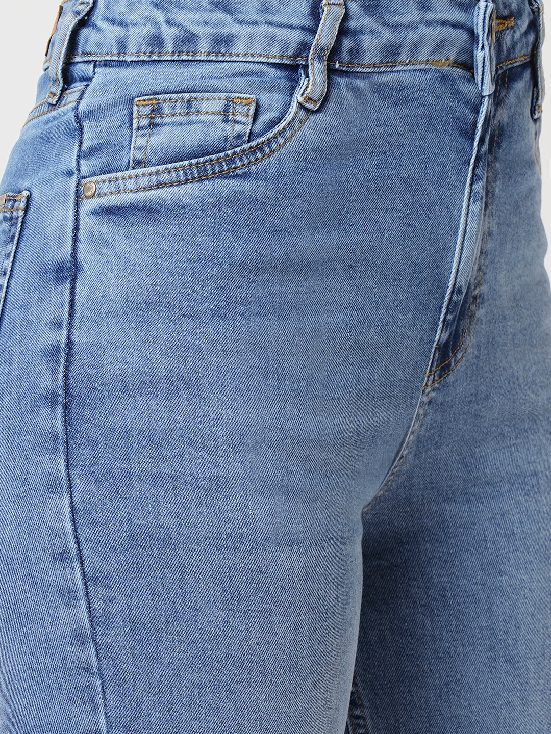 Women Blue High-Rise Relax Straight Fit Jeans