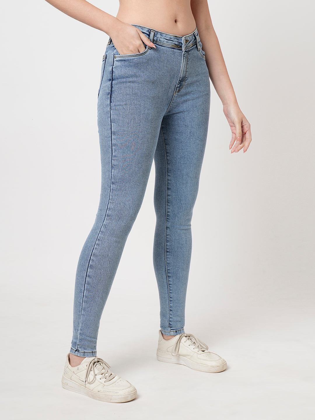 Women Blue Sky High-Rise Skinny Fit Jeans