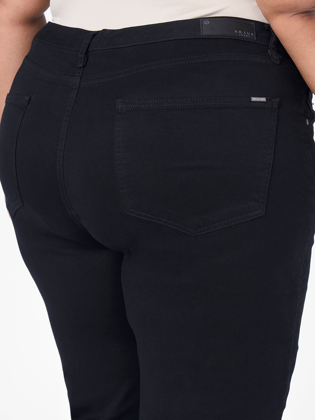 Women Black High-Rise Slim Straight Fit Jeans