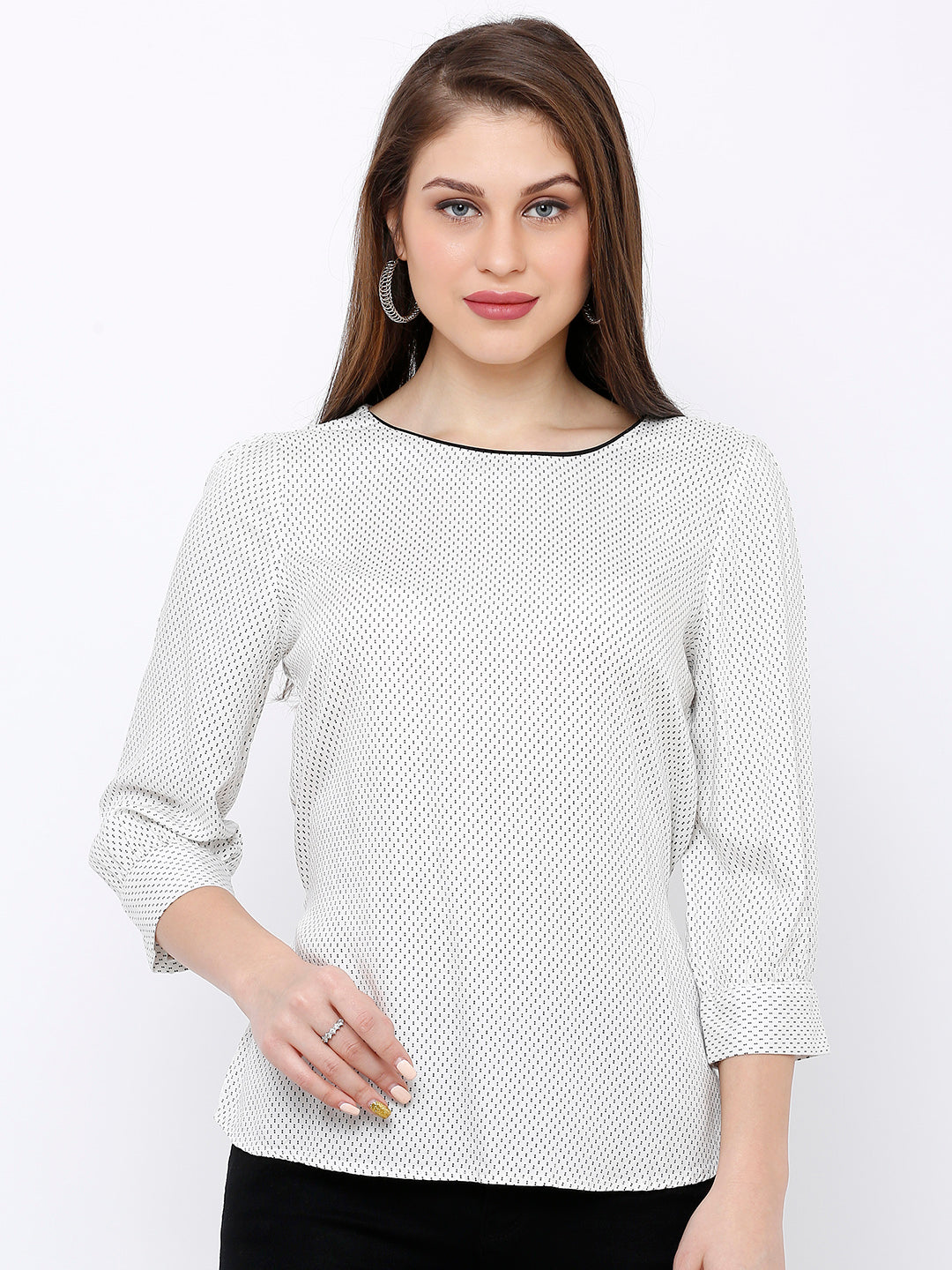 Women Off White Top