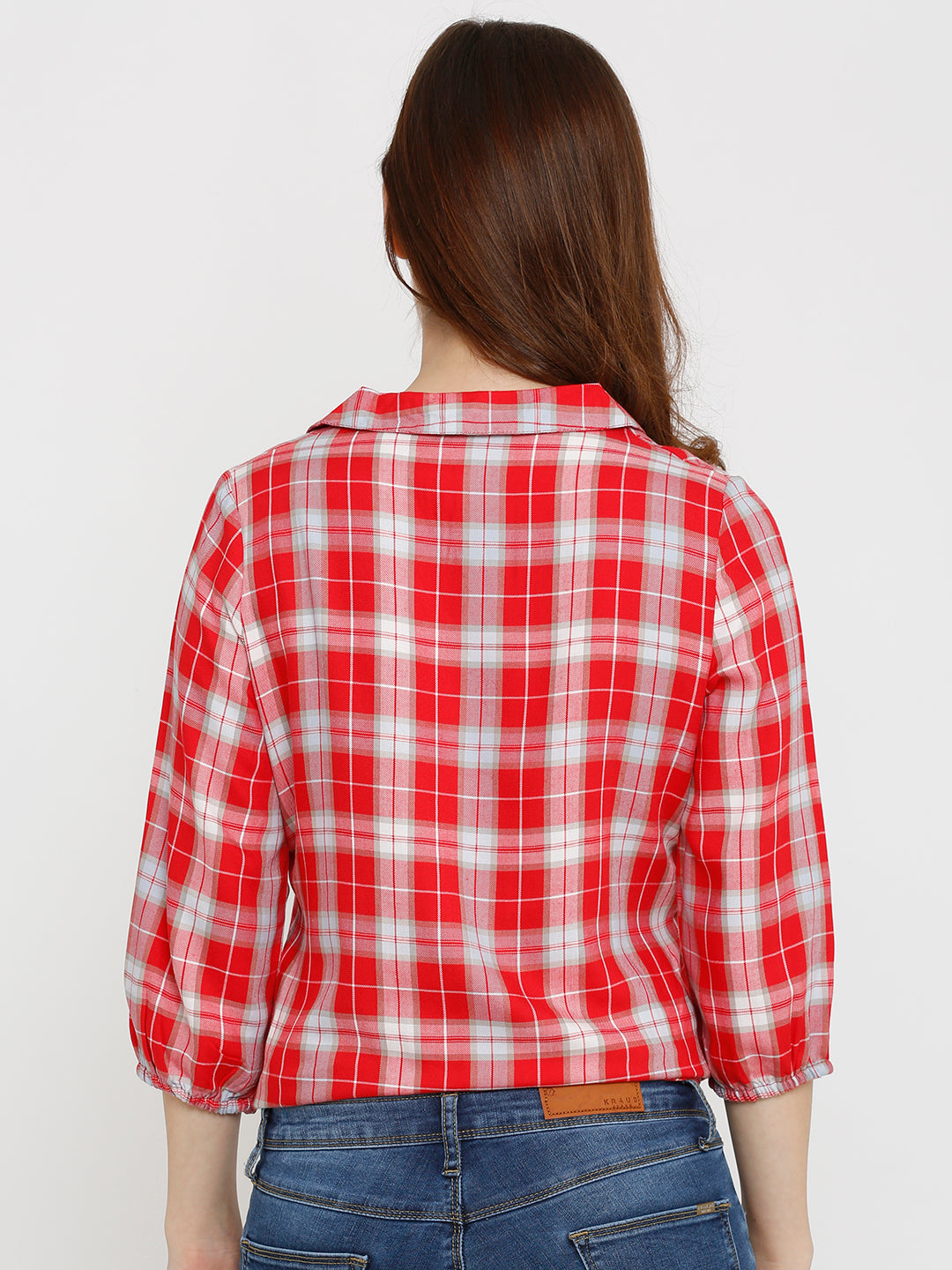Women Red Slim Shirt