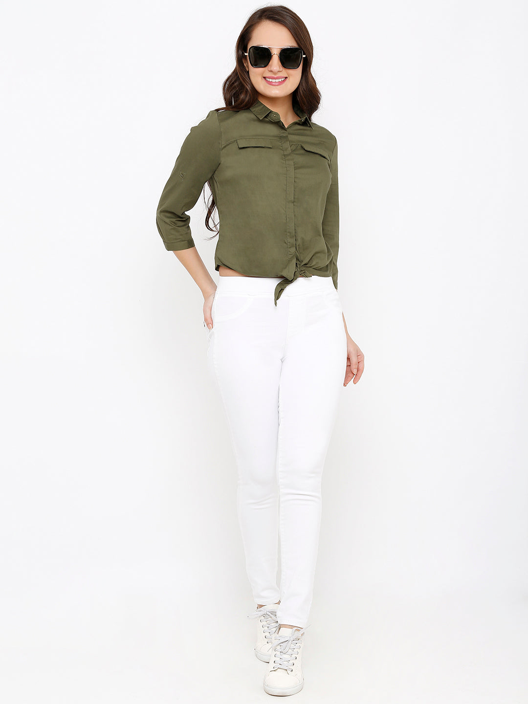 Women Olive Shirt