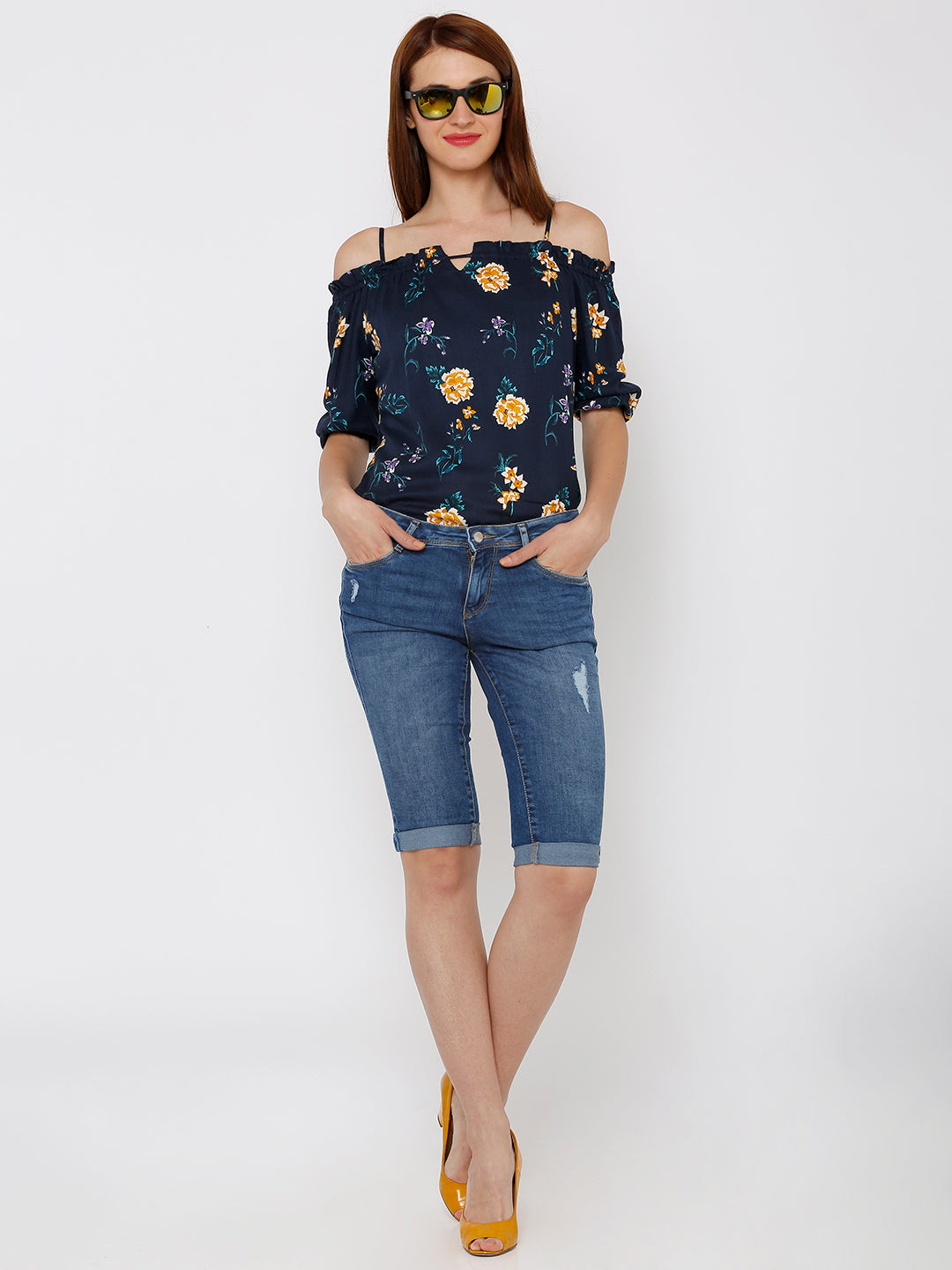 Women High-Rise Skinny Pedal Pusher