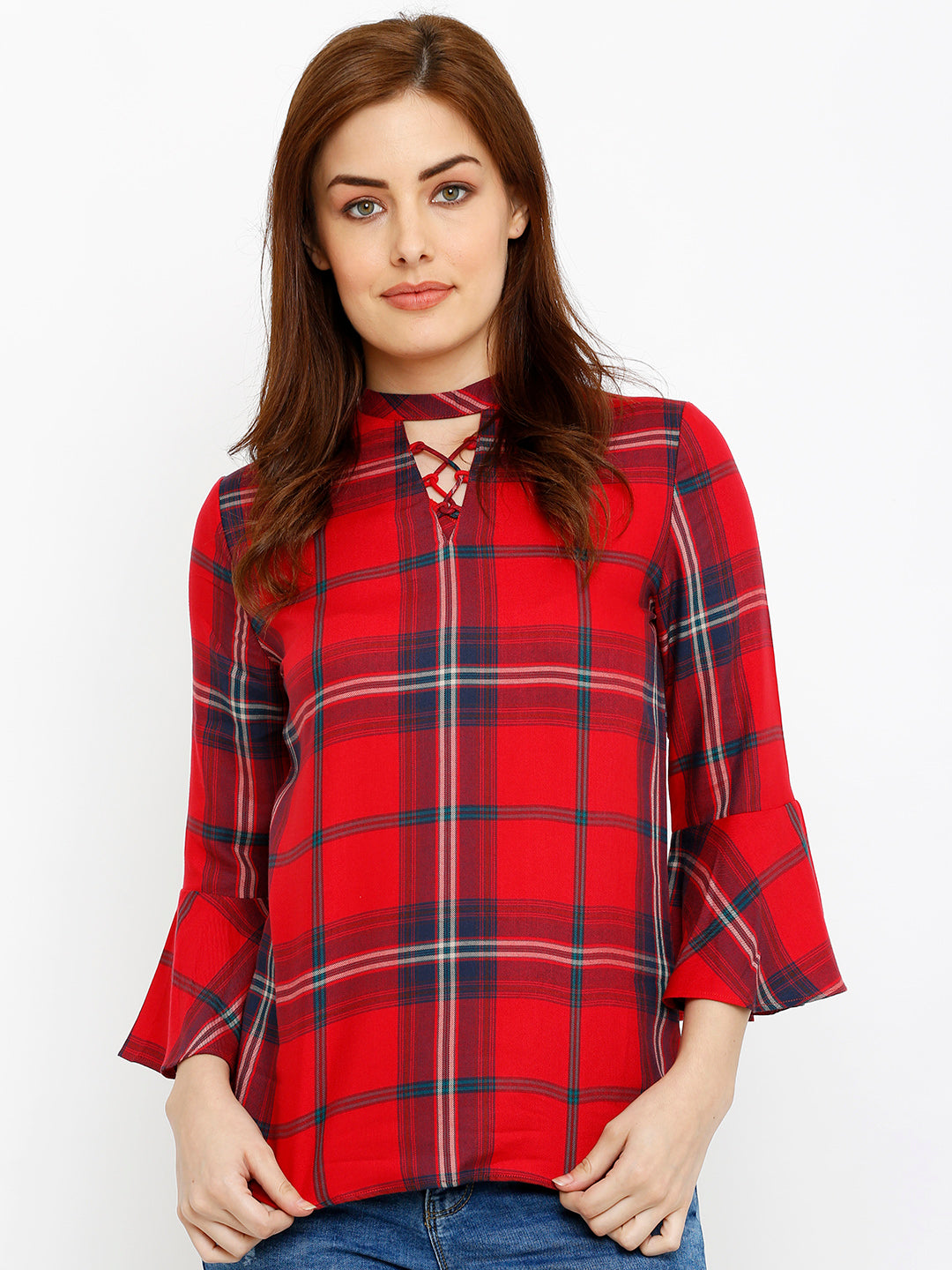 Women Red Slim Top