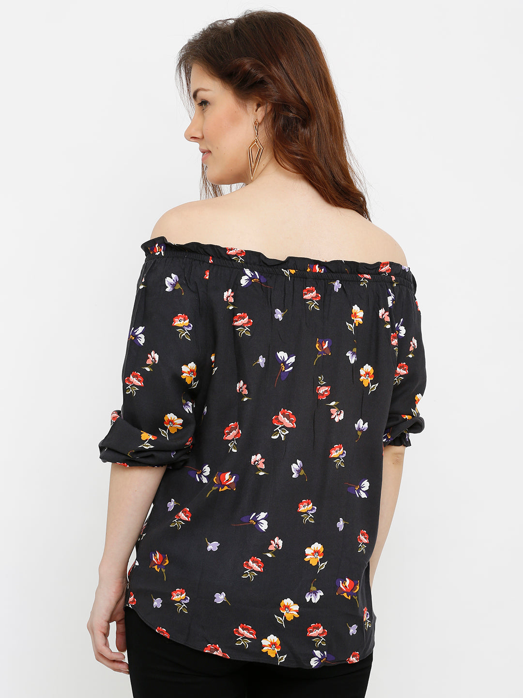 Women Black Striped Top