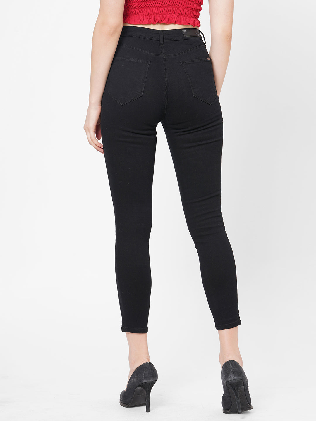Women Black High-Rise Skinny Jeans