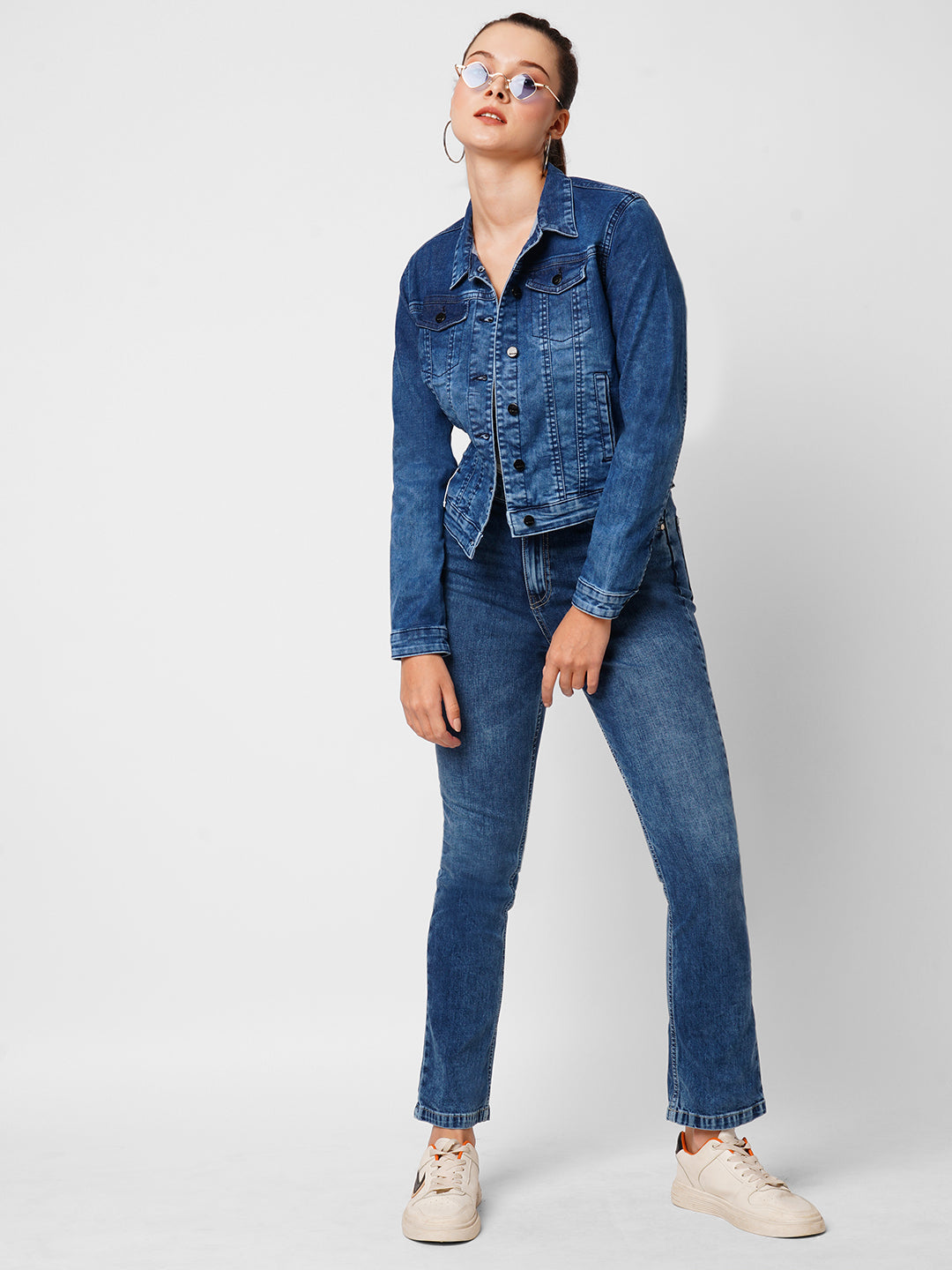 Women Dark Blue Denim Jacket