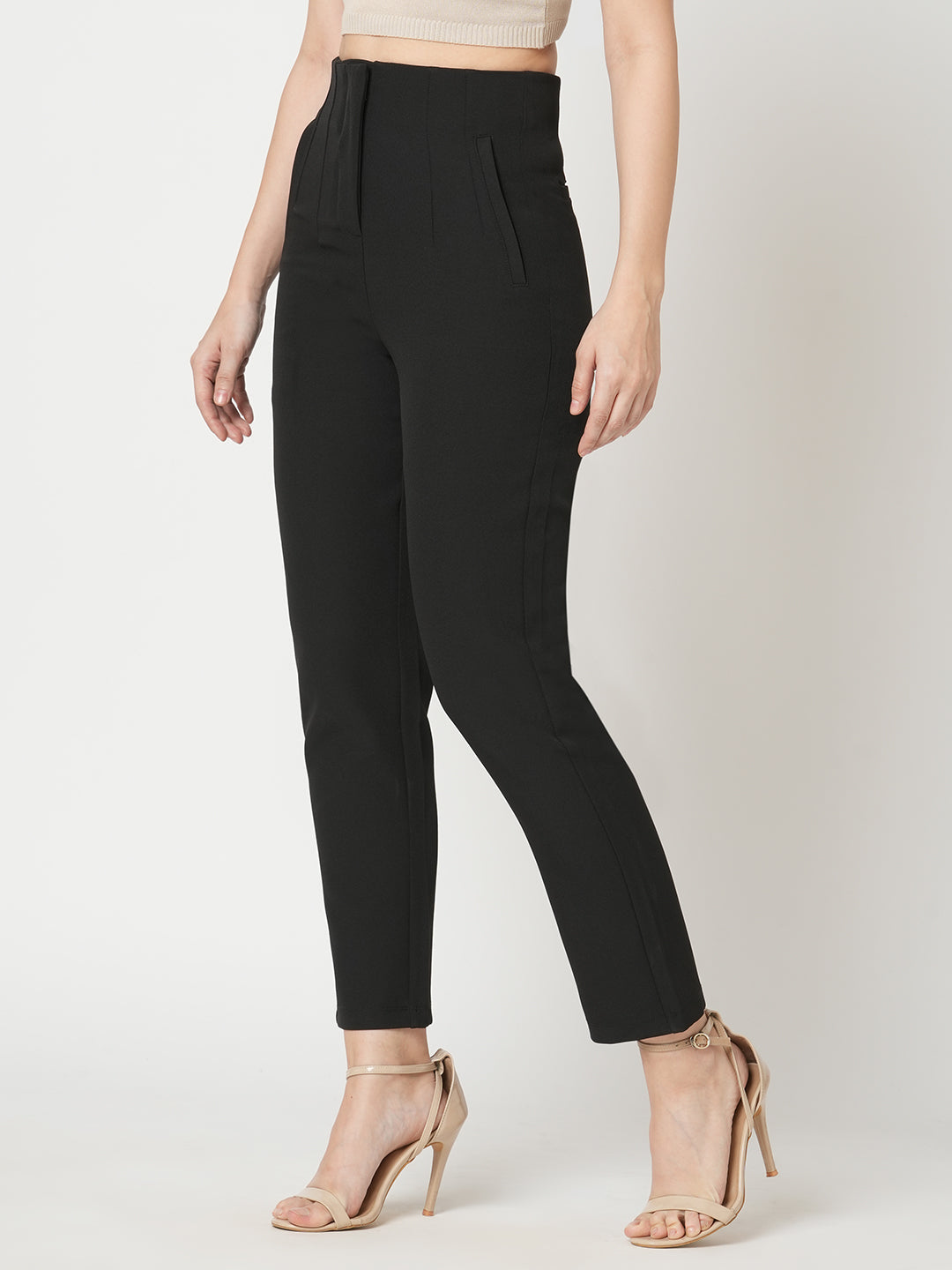 Women Mid-Rise Slim Fit Trousers