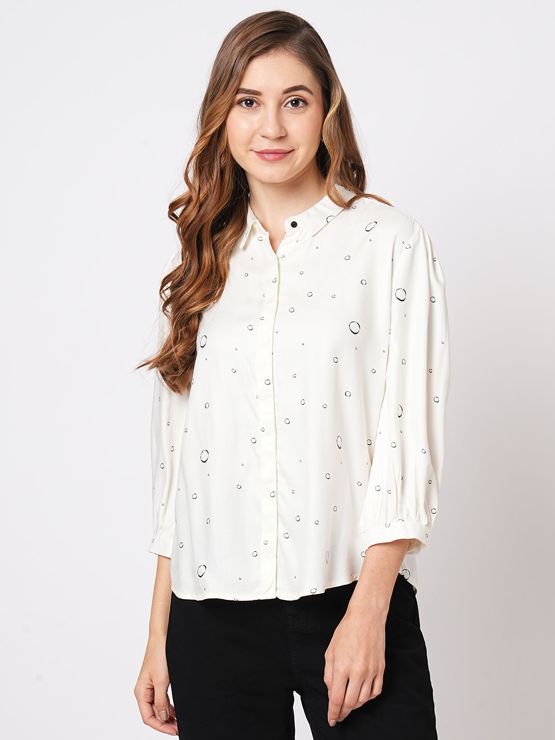 Women Off White Shirt