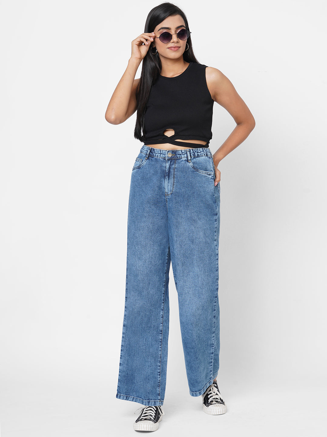 Women High-Rise Baggy Fit Jeans
