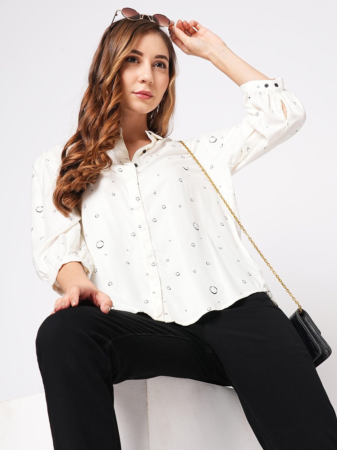 Women Off White Shirt
