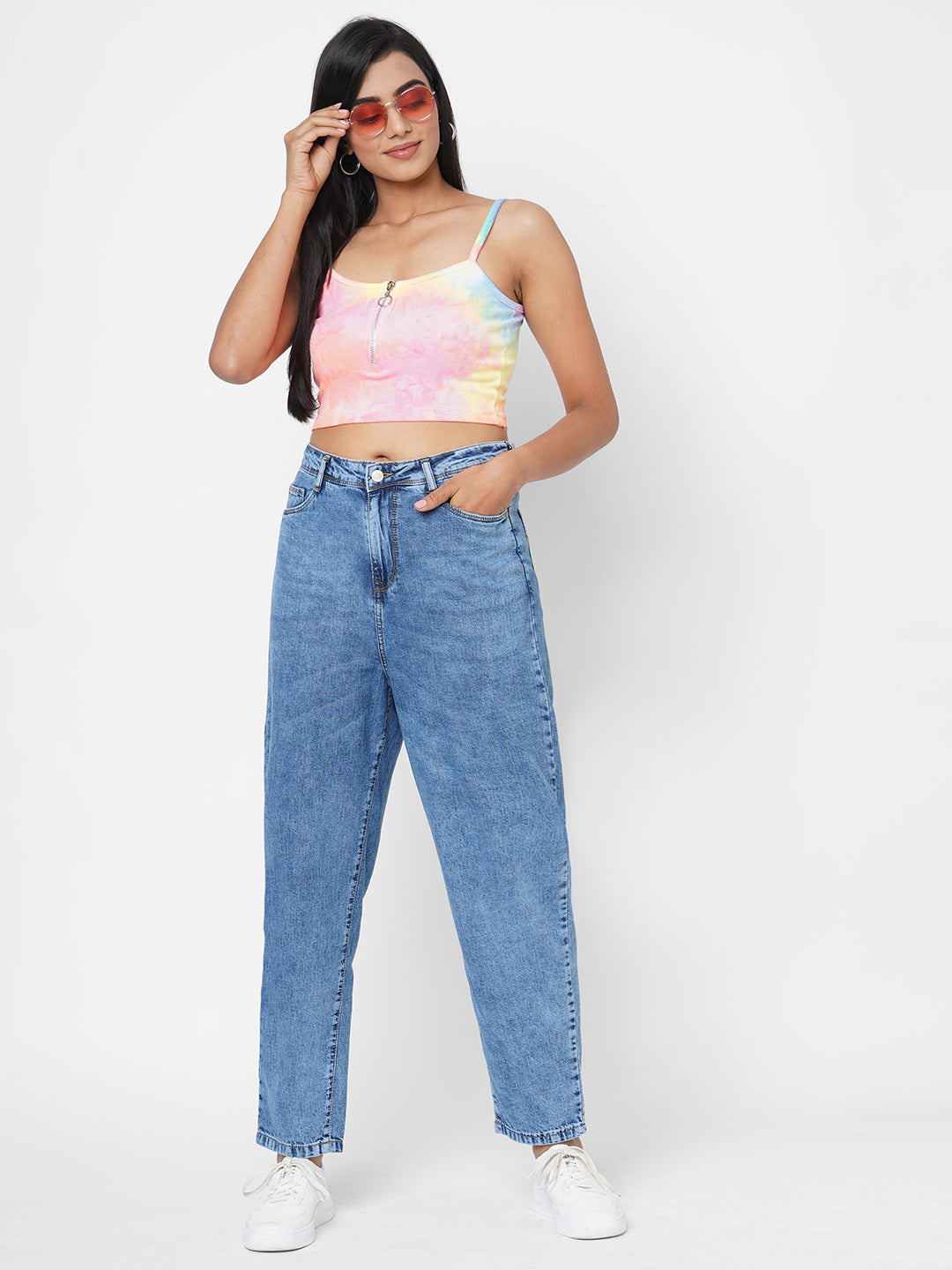 Women High-Rise Balloon Fit Jeans