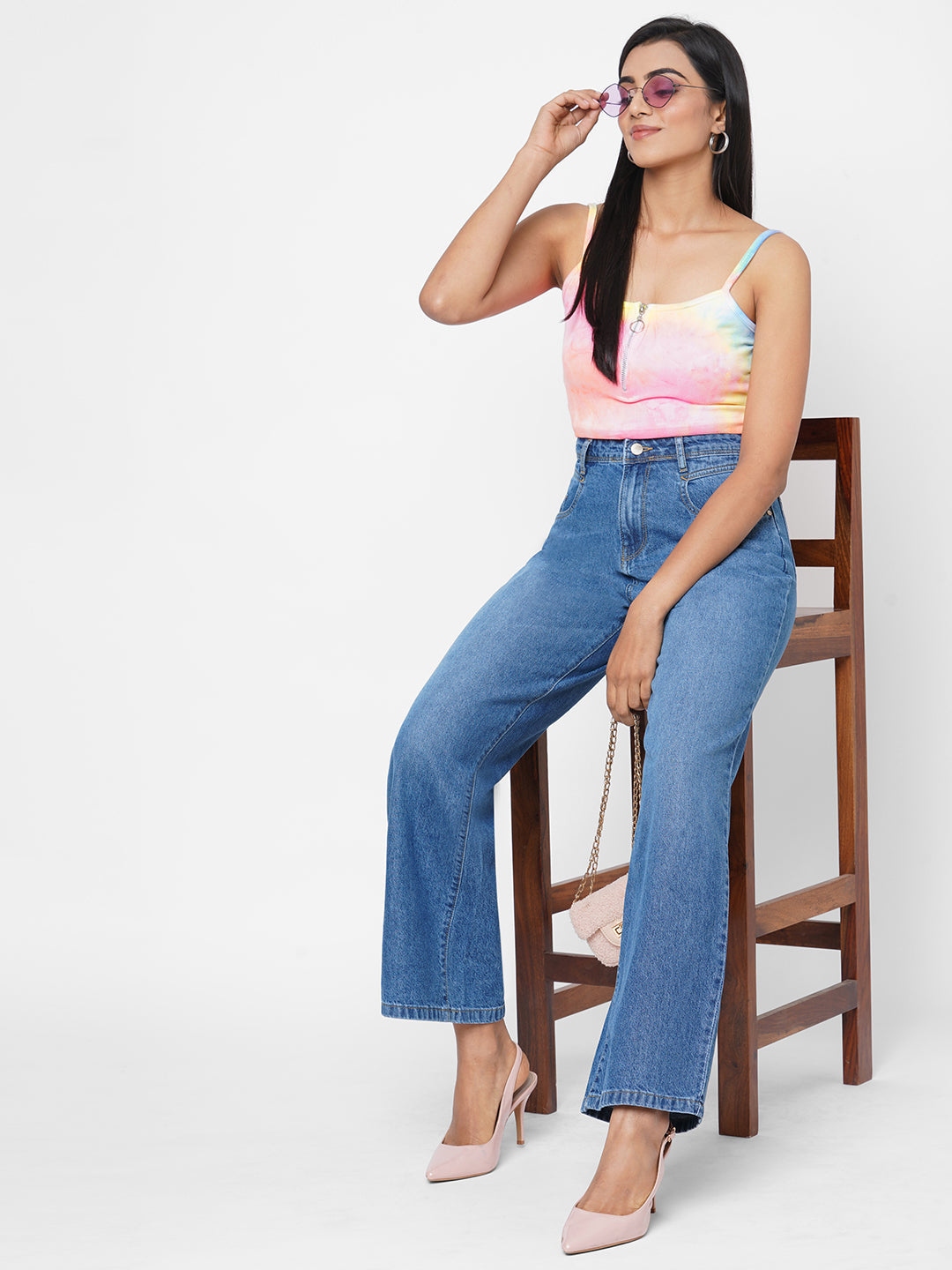 Women High-Rise Wide Leg Jeans