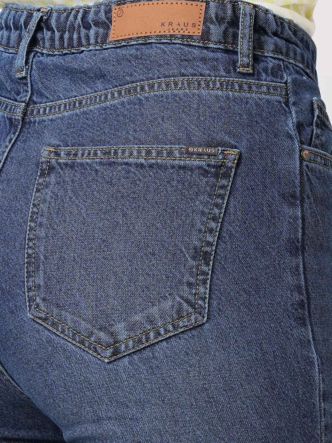 Women Blue High-Rise Mom Fit Jeans