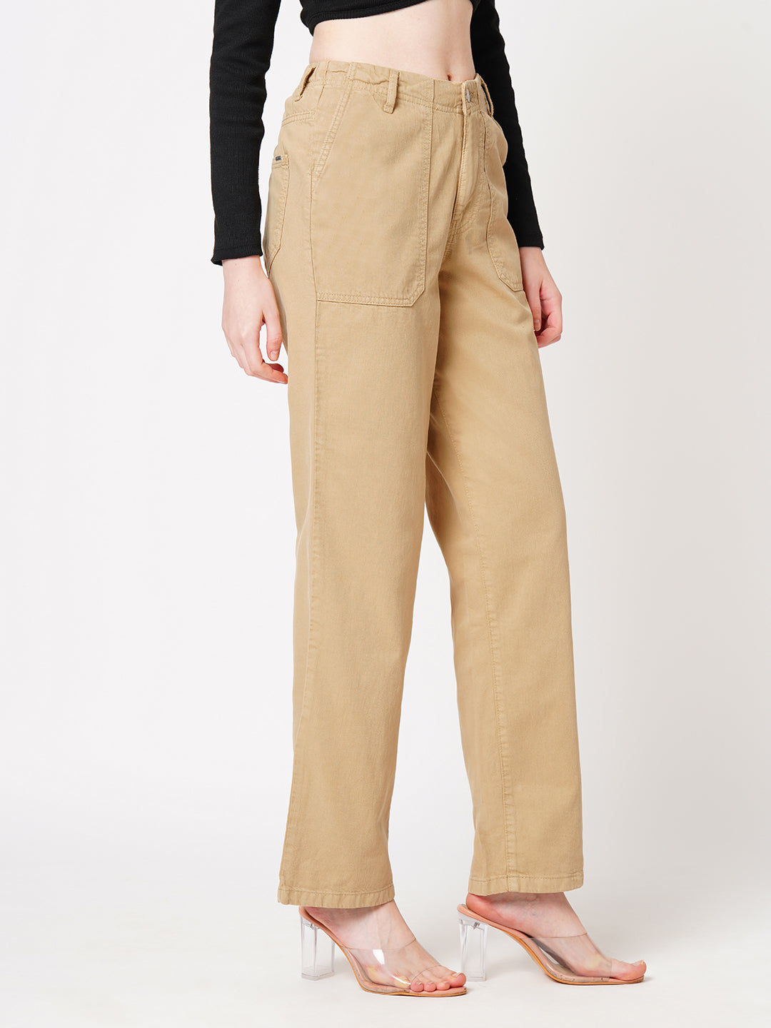 Women High-Rise Loose Straight Jeans