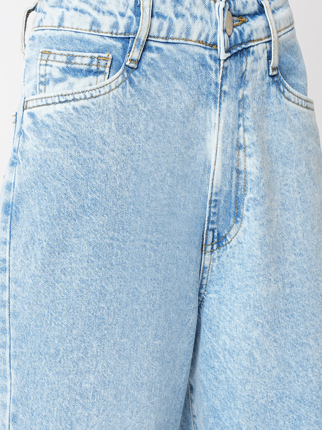 Women Blue High-Rise Wide Leg Jeans