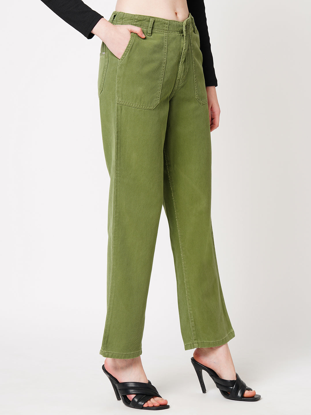 Women High-Rise Straight Jeans