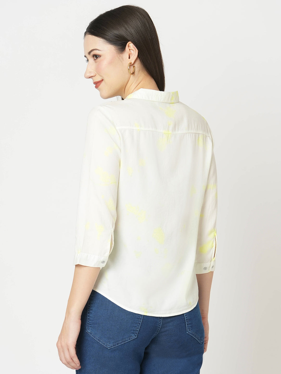 Women Lime Tie/Dye Shirt