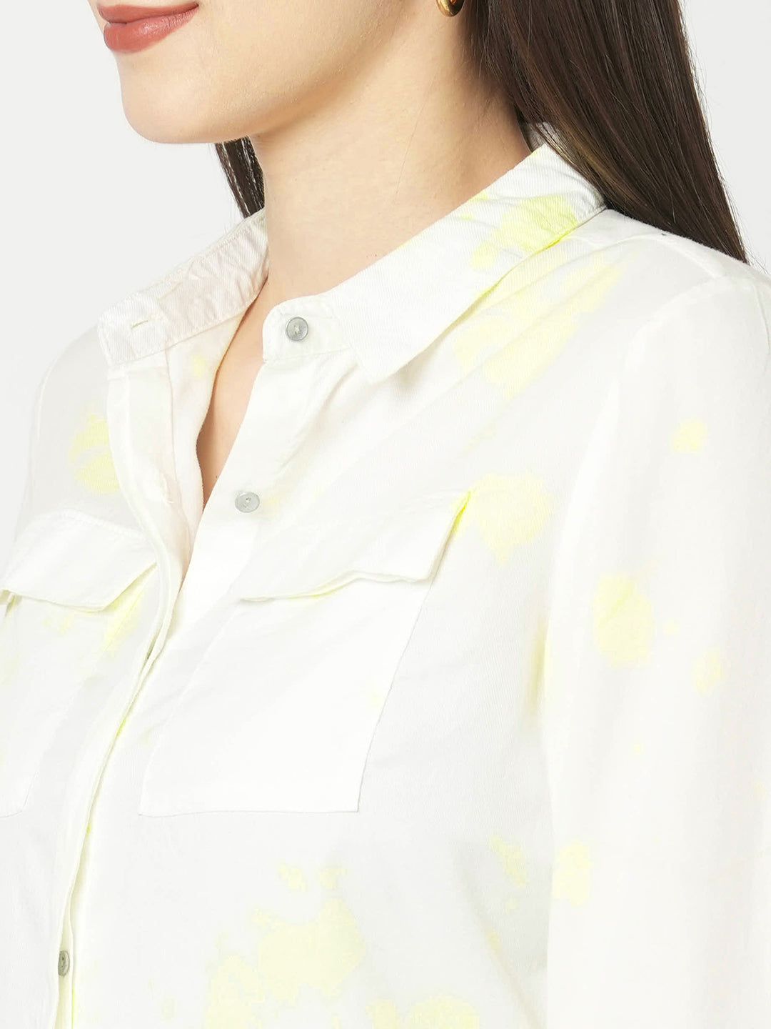 Women Lime Tie/Dye Shirt