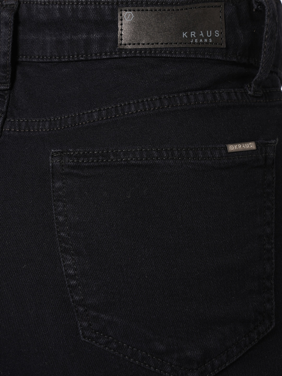 Women Black High-Rise Loose Straight Jeans