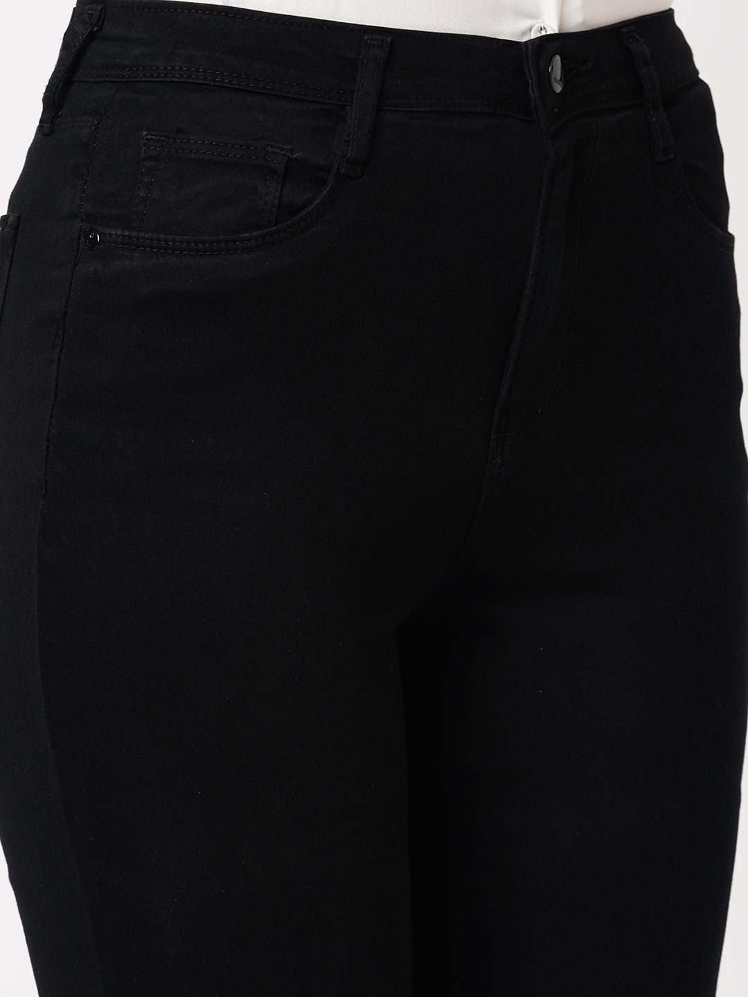 Women Black High-Rise Flare Jeans
