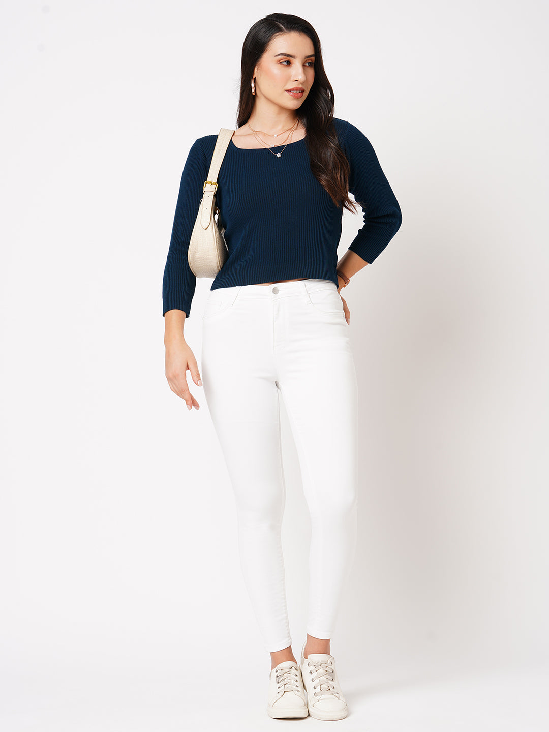 Women White High-Rise Skinny Jeans