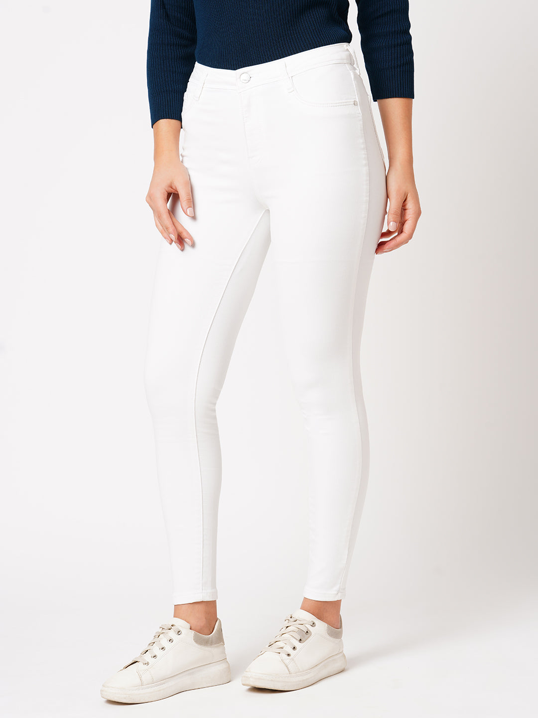 Women White High-Rise Skinny Jeans