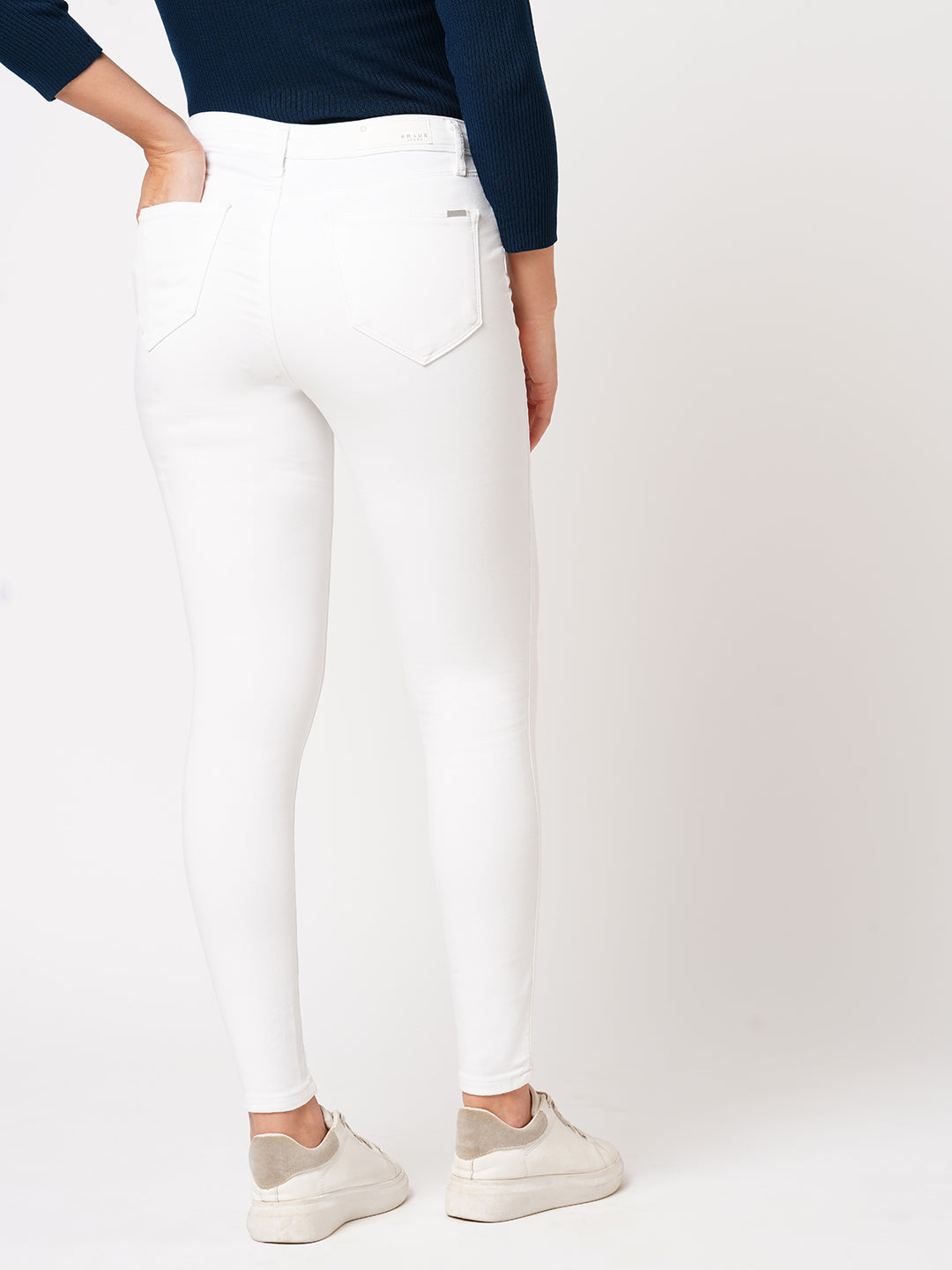 Women White High-Rise Skinny Jeans