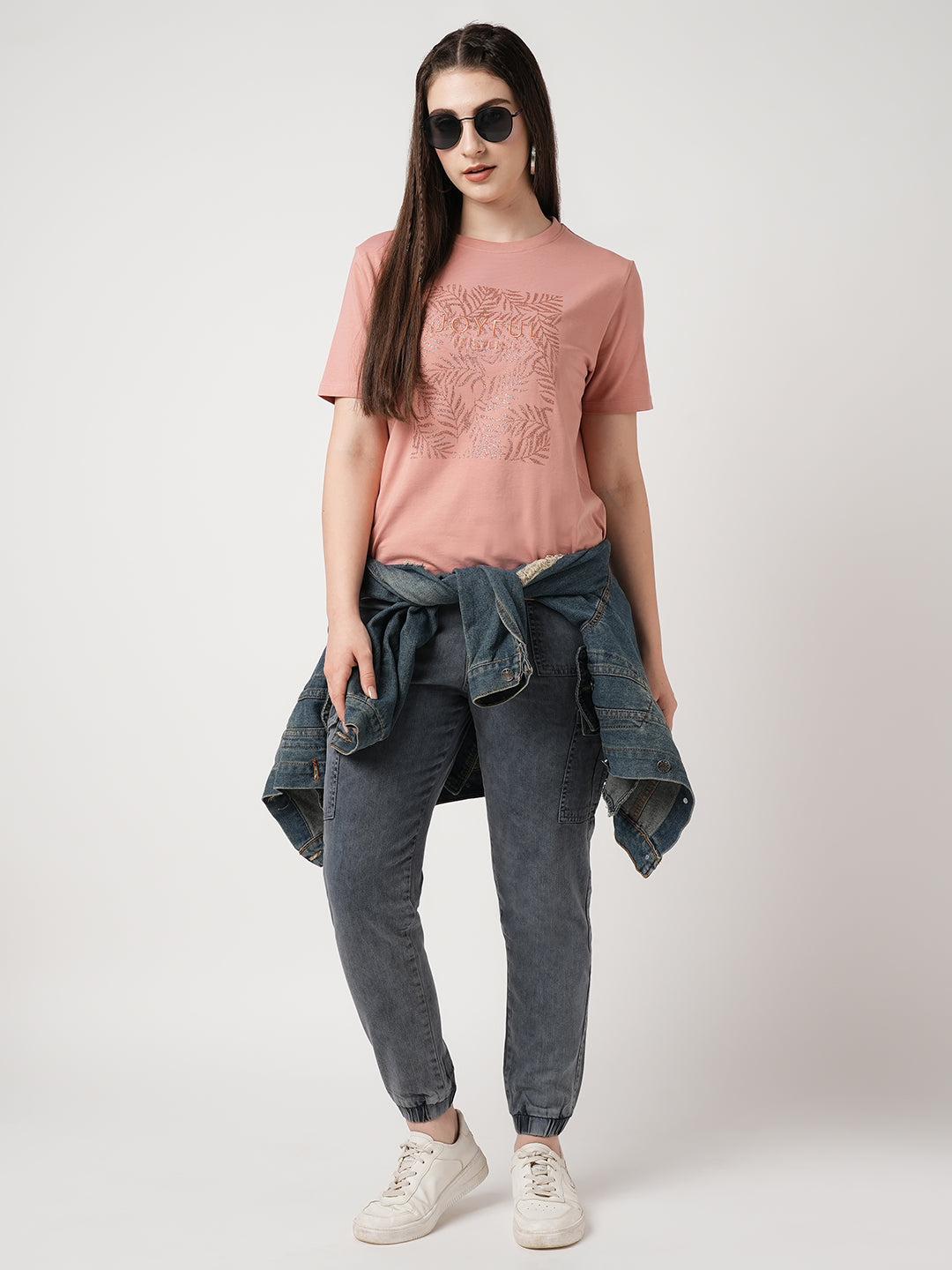 Women Grey Mid-Rise Skinny Joggers
