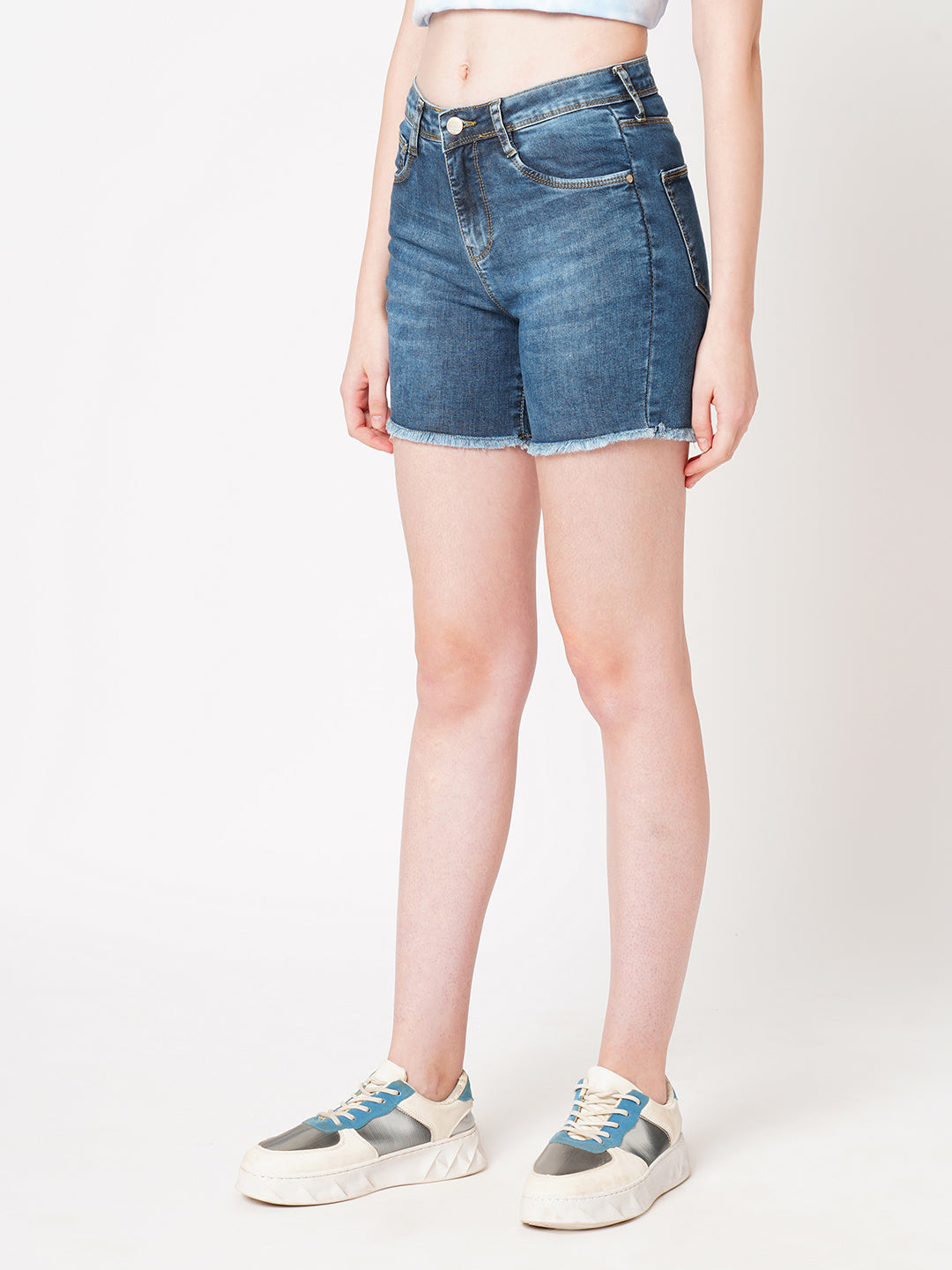 Women High-Rise Slim Shorts