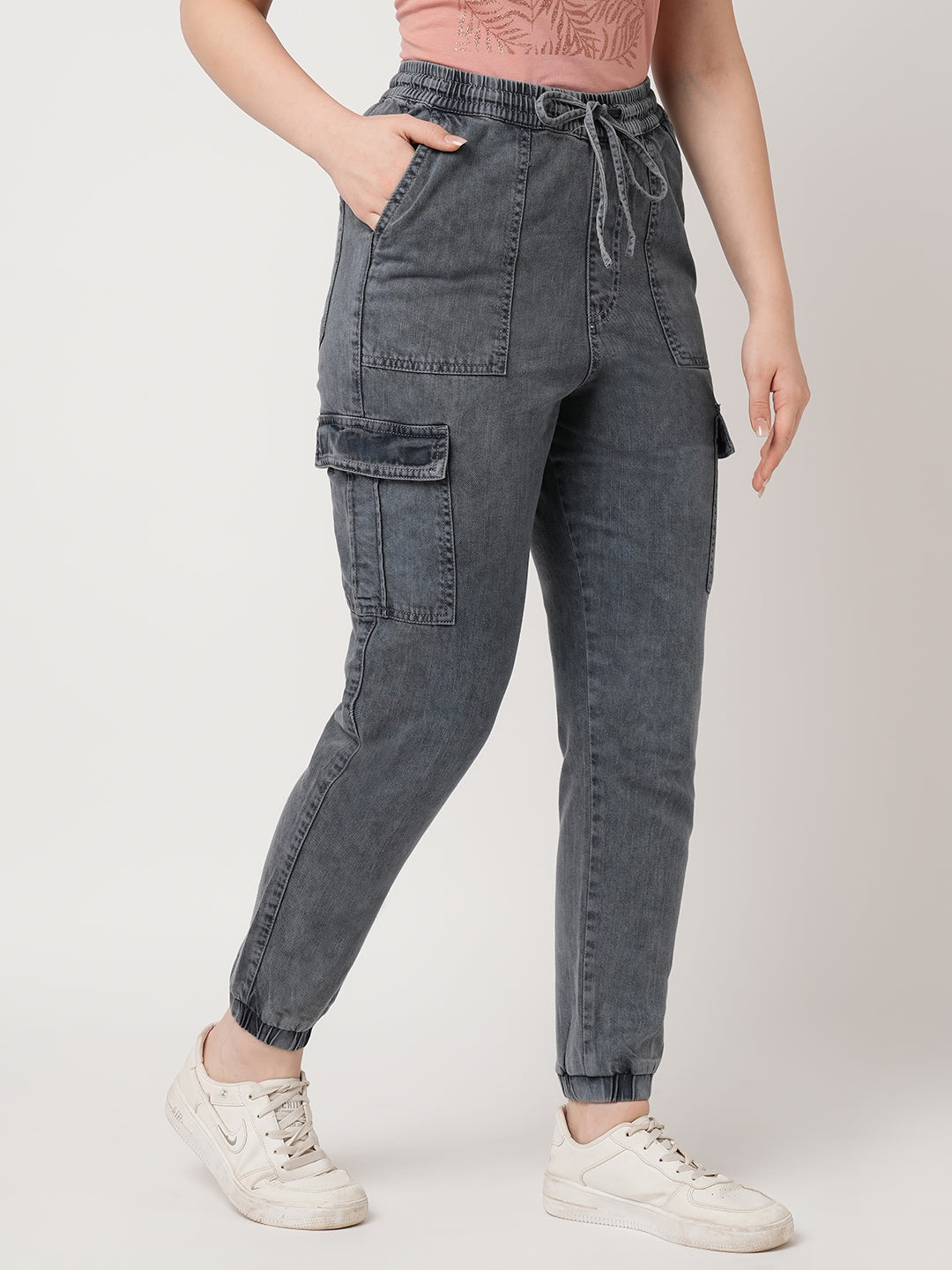 Women High-Rise Cargo Joggers