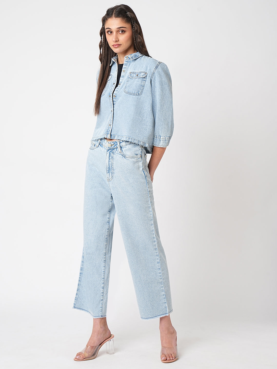 Women High-Rise Wide Leg Jeans