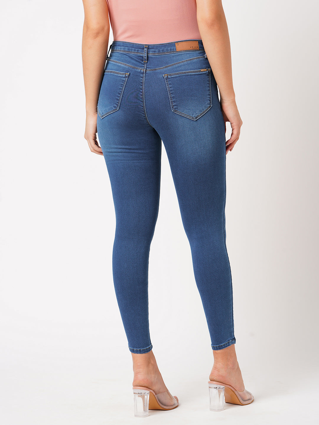 Women Blue High-Rise Skinny Jeans
