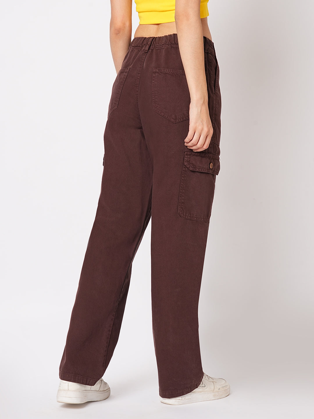 Women Sepia High-Rise Cargo