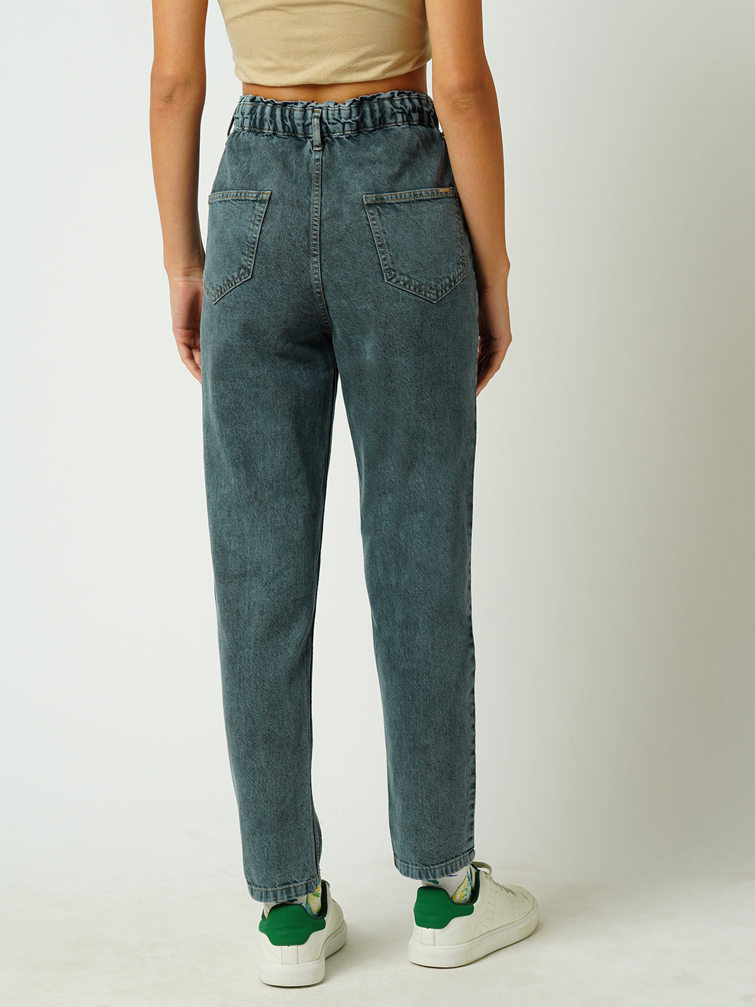 Women Grey High-Rise Baggy Fit Jeans
