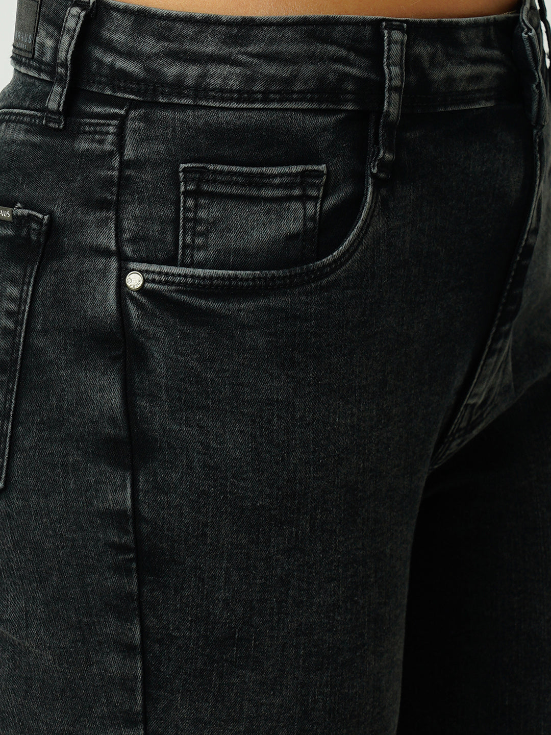 Women Carbon Black High-Rise Skinny Jeans