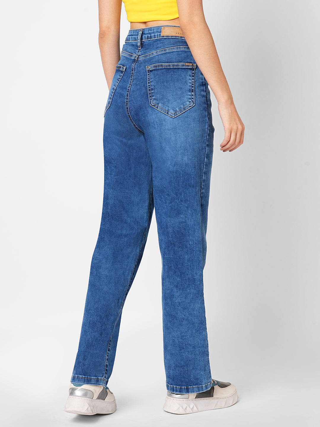 Women High-Rise Loose Straight Fit Jeans