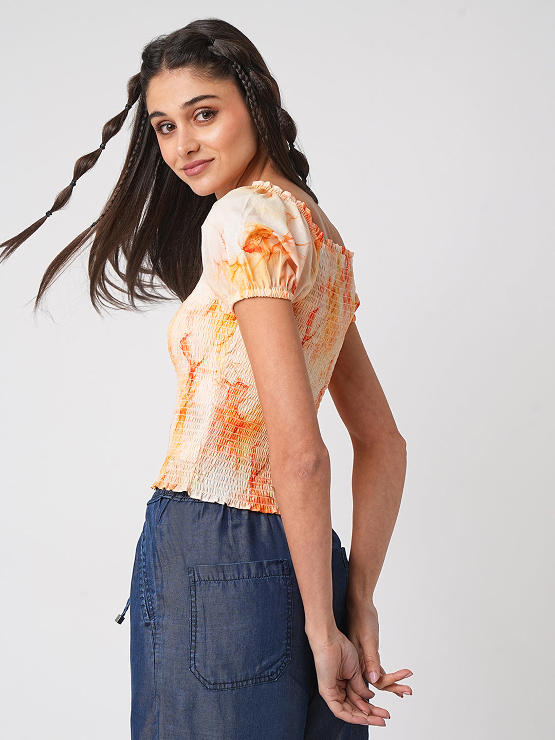 Women Marble Print Top