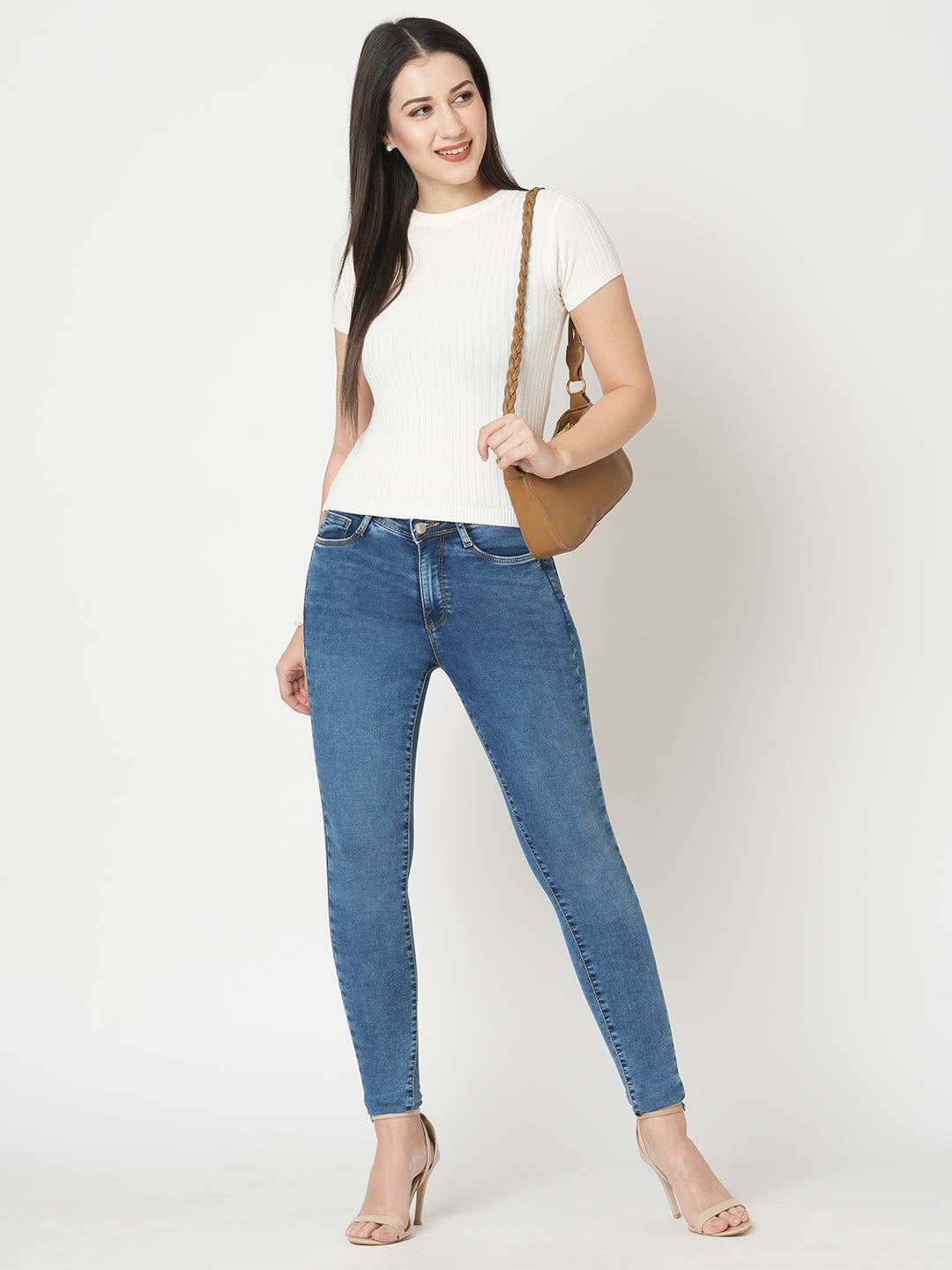 Women White Flat Knit Top